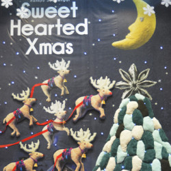 阪急三番街トナカイ・フェルト作家Yurinokoのクリスマスの立体イラスト